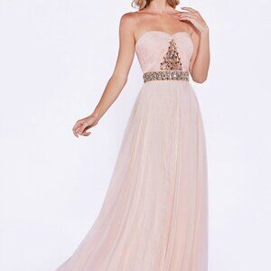 Sweetheart Neck Strapless A-Line Prom Dress CD4079